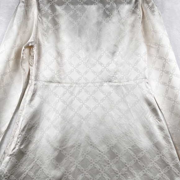 Breathtaking Ivory 100% Silk Blouse Top Christmas Party - Picture 15 of 15